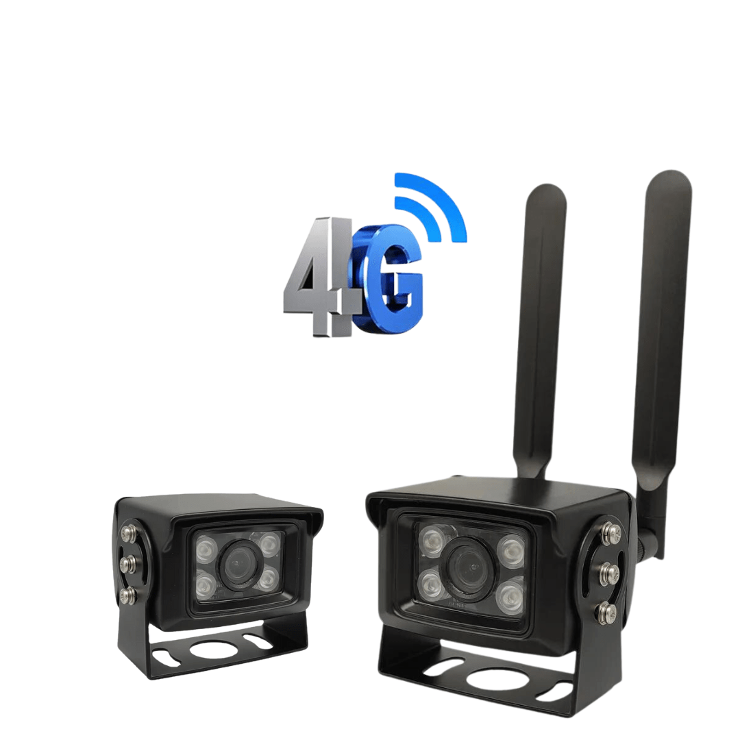Kit de 2 camere de supraveghere 4G 5MP pentru exterior, ideal pentru busuri, camioane și tir, de la Taggo