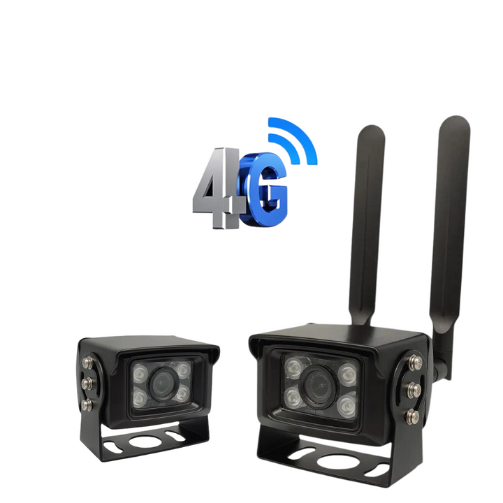 Kit 2 camere de supraveghere 4G, 5MP, de exterior cu suporti magnetici, ideala pentru busuri, camioane, tir - Taggo.ro