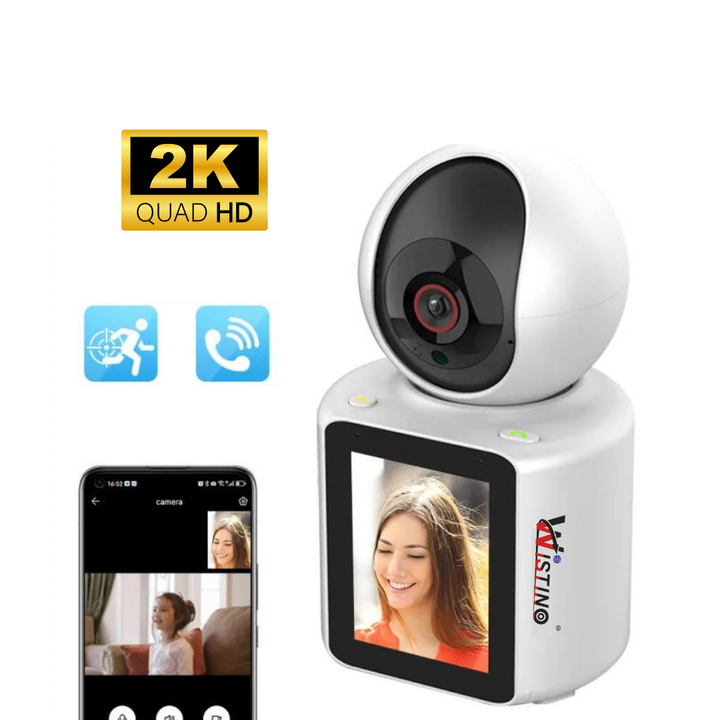 Camera de supraveghere WIFI, Functie de call video, Ecran incorporat, 3MP, Ideala supravegherea bebelusilor, copiilor, varstnicilor - Taggo.ro