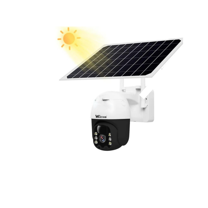 Camera de Supraveghere Solara WIFI 3 MP, Zoom 10X, Full HD 1080p, Panou Solar 9W Rezistenta La Apa IP 66, Alba - Taggo.ro