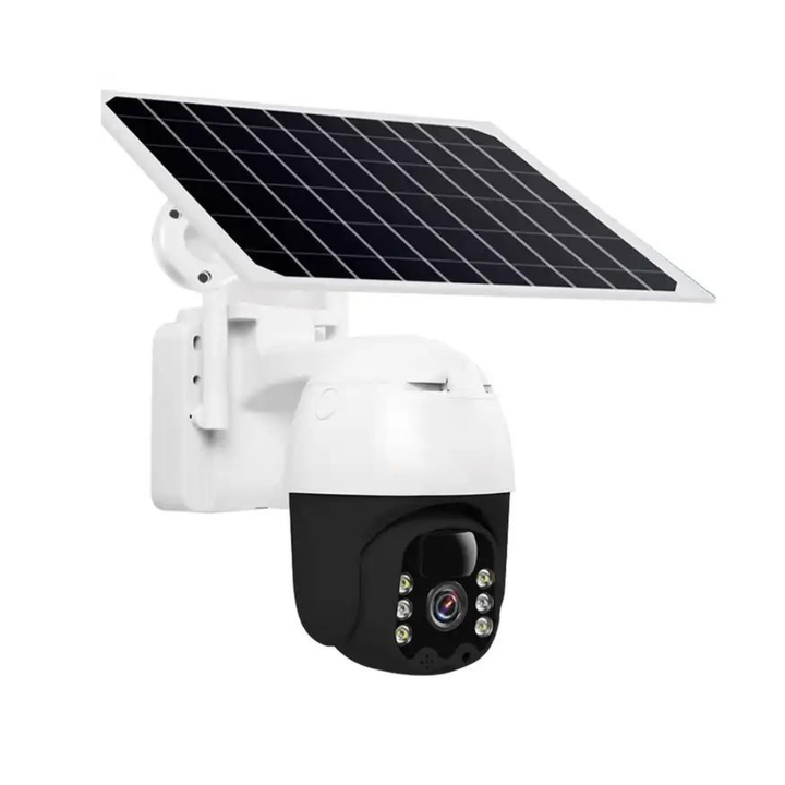 Camera de Supraveghere Solara WIFI 3 MP, Zoom 10X, Full HD 1080p, Panou Solar 9W Rezistenta La Apa IP 66, Alba - Taggo.ro