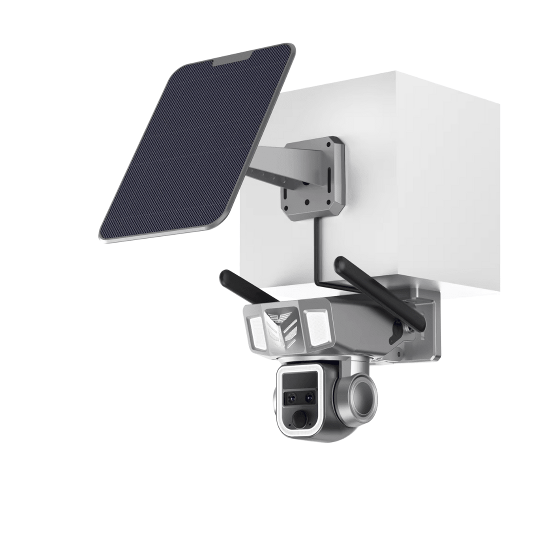 Camera supraveghere 4G Taggo.ro cu lens dublu, zoom 20x, incarcare solară, rotire din aplicație și rezistență IP66