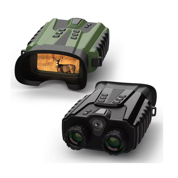 Binoclu Digital Profesional cu Night Vision de Vanatoare 4K, Zoom 8X, Ecran LCD, Acumulator, Vedere in noapte 300m, Verde - Taggo.ro