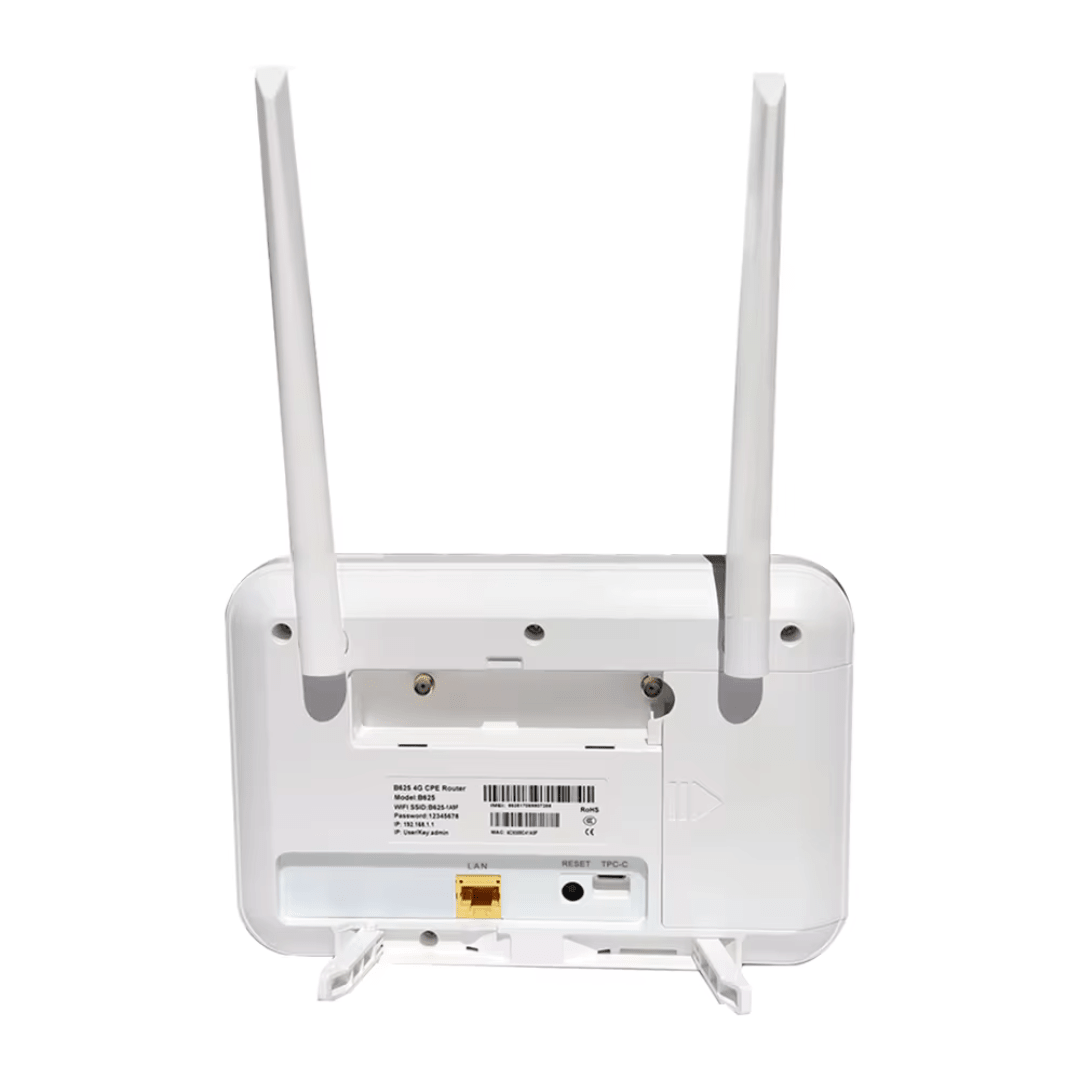 Router wireless Taggo.ro 300Mbps cu slot SIM 4G/5G, 4 antene externe și acumulator 4000mAh pentru conexiune stabilă