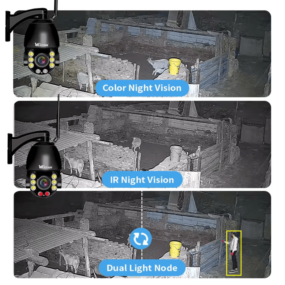 Camera de supraveghere 4G 4K Ultra HD cu zoom optic 100X, rotire din aplicație și rezistență IP66, de la Taggo.ro