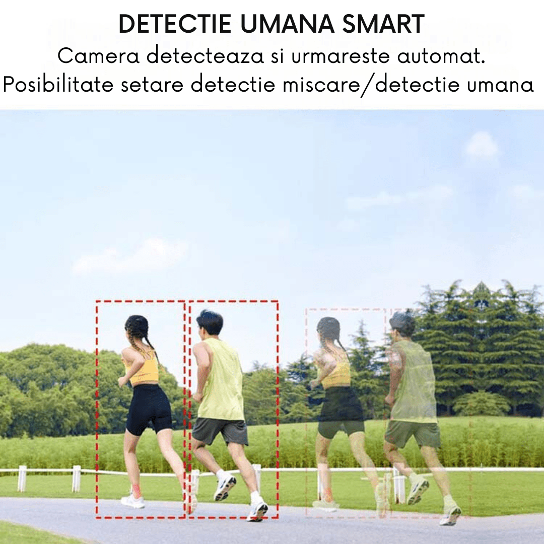 Camera de supraveghere Fast Bundle cu panou solar, rezoluție 4K, zoom optic 100x, PTZ exterior, imagini color.