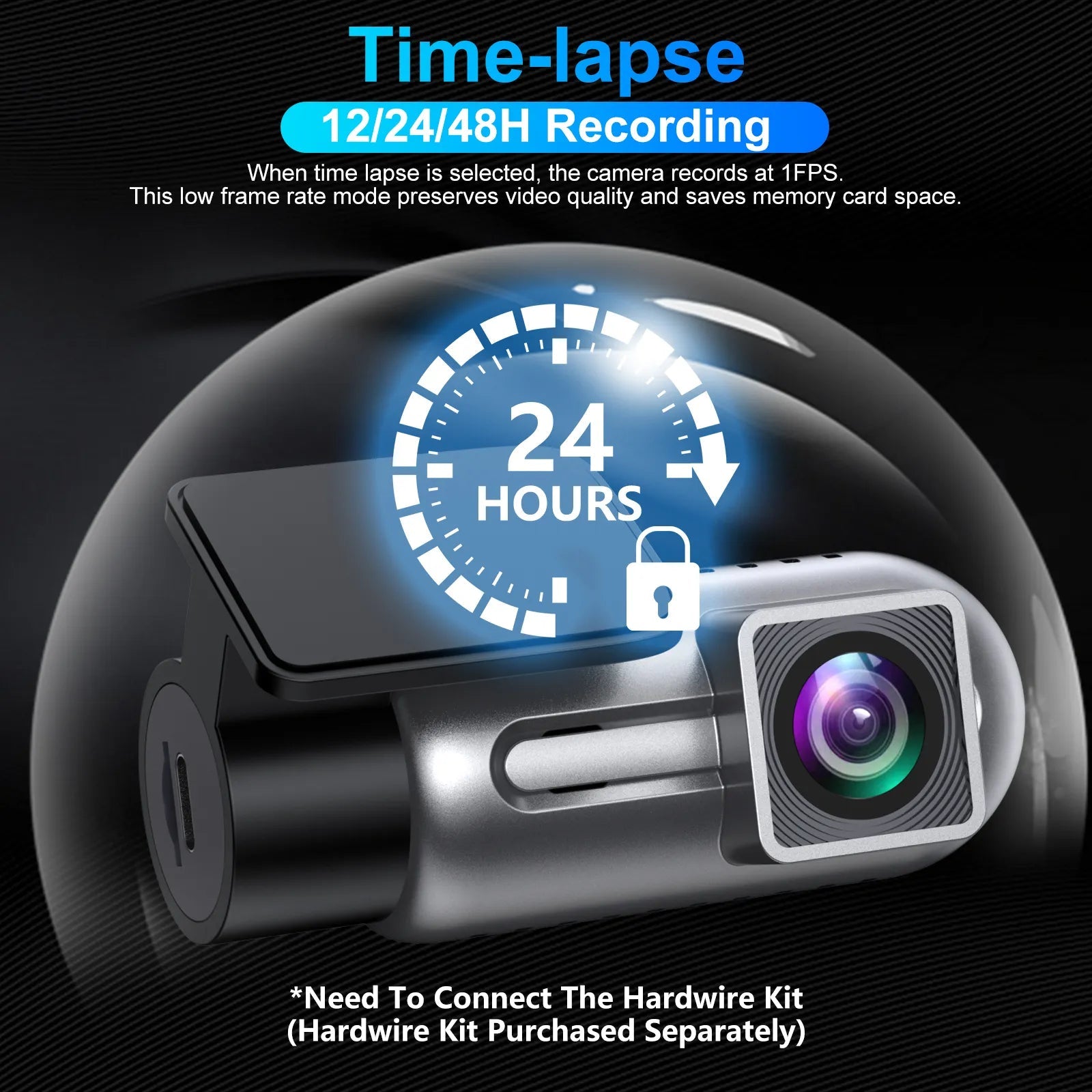 Camera auto DVR WiFi Taggo cu vizionare nocturnă, unghi 150° și înregistrare Full HD 1080P, senzor GC2083