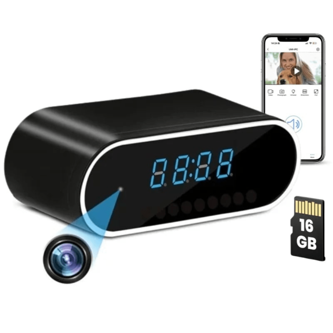 Camera de supraveghere în ceas Taggo cu WiFi, viziune nocturnă, Full HD și senzor de mișcare pentru supraveghere acasă