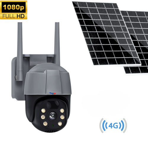 Camera de Supraveghere Solara Exterior 4G Cartela SIM 5 MP, Zoom 10X, Full HD,  Panou Solar Dublu 10W, Rezistenta La Apa IP 66