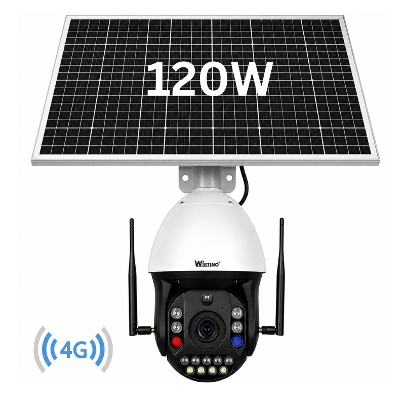 Camera supraveghere 4G 4K Ultra HD cu panou solar, zoom 99x, rotire 360° și carcasă metalică, de la Fast Bundle