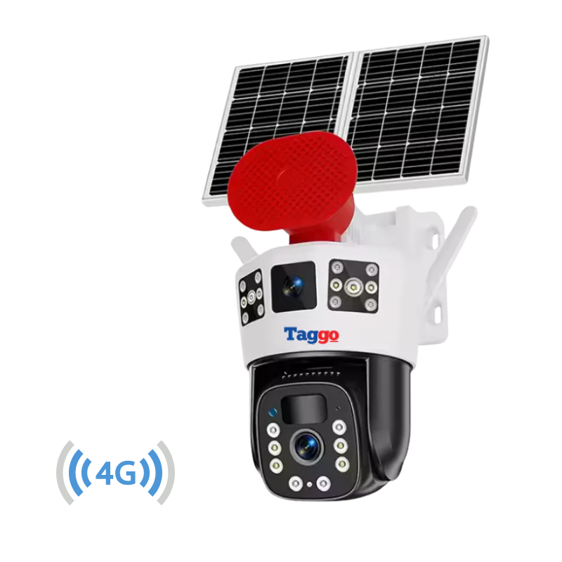 Camera Supraveghere 4G 6K Ultra HD, Dual Camera 12MP, Incarcare Solara Panou 20W, Rotire Din Aplicatie, Rezistenta La Apa IP 66 - Taggo.ro