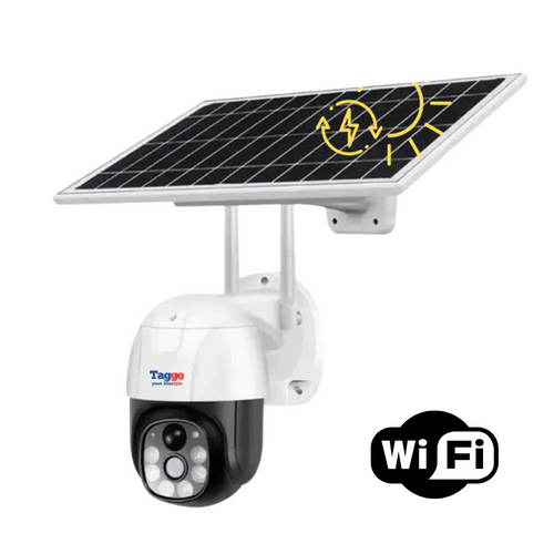 Camera Solara de Supraveghere WiFi, 5MP, Zoom 10X, Full HD, Panou Solar 9W cu Acumulatori 12000mAh, IP66, Alba