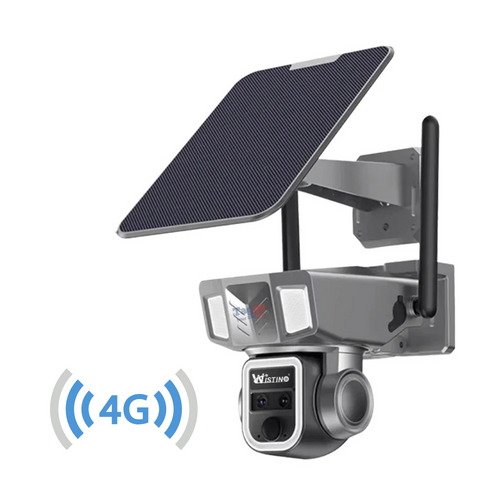 Camera Supraveghere 4G 2K Ultra HD, Duble Lens, 20X Optical ZOOM, Incarcare Solara, Rotire Din Aplicatie, Rezistenta La Apa IP 66