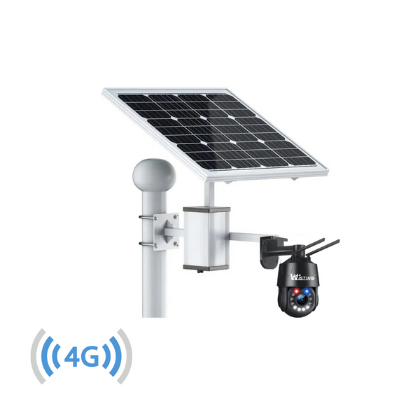 Camera Supraveghere 4G 4K Ultra HD 36X Optical ZOOM, Incarcare Solara Panou 80W, Rotire Din Aplicatie, Rezistenta La Apa IP 66, Card Memorie 128 GB - Taggo.ro