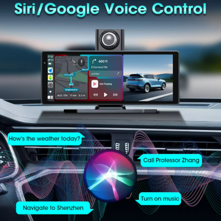 Navigatie Stereo Auto C10 4k + camera spate 1080P DVR, Ecran 8,1", Conectivitate Bluetooth, GPS - Taggo.ro