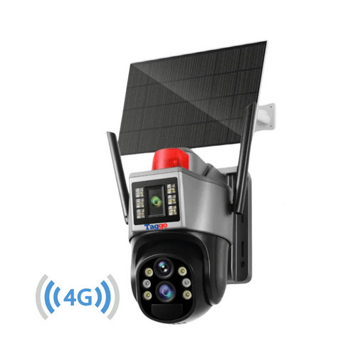 Camera de supraveghere cu panou solar 4K, conexiune 4G Cartela SIM, Zoom 10X, Control din aplicatie, Detectie umana, Urmarire automata, IP66