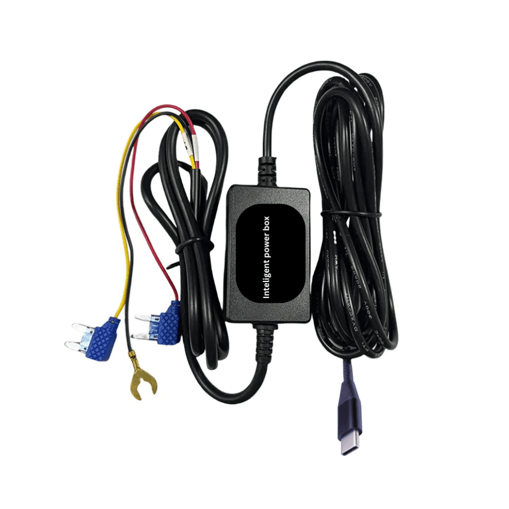 Cablu adaptor pentru camere DVR Fast Bundle, 5V 1.5A, conexiune USB-C pentru instalare și alimentare monitorizare parcare.