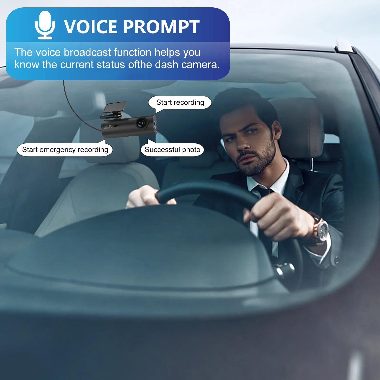 Camera auto 2K + camera spate 1080P DVR WIFI , Vizionare nocturna, Senzor GC4653, Monitorizare parcare 24H - Taggo.ro