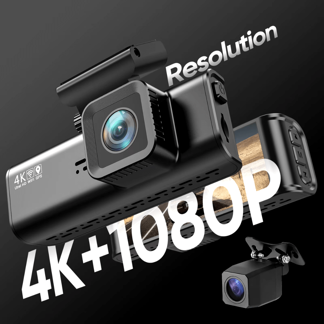 Camera auto 4K, ecran LCD + camera spate 1080P DVR WIFI, Vizionare nocturna, Senzor Sony IMX 335, - Taggo.ro