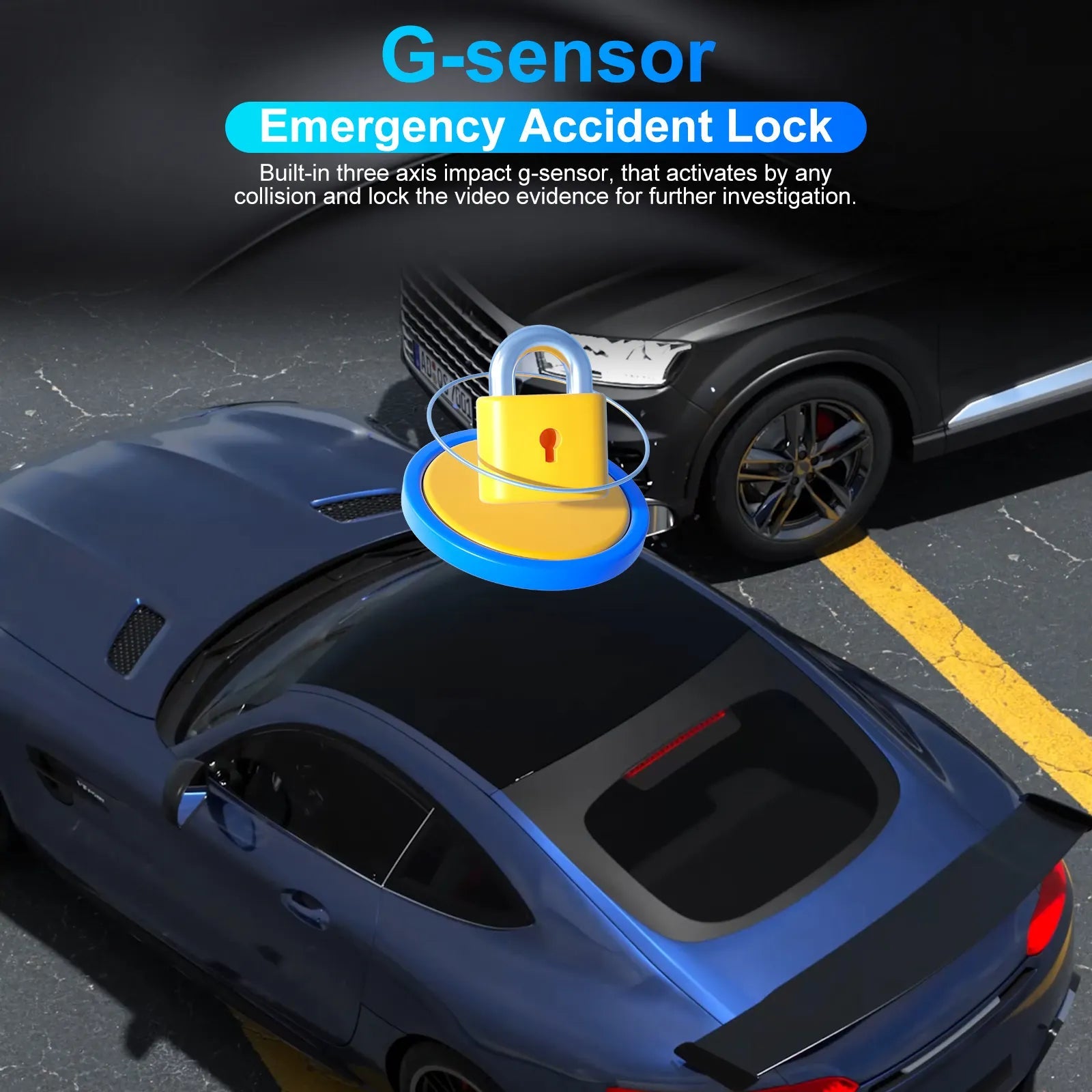 Camera auto DVR WIFI, Vizionare nocturna, unghi 150°, Full HD 1080P, Senzor GC2083 - Taggo.ro