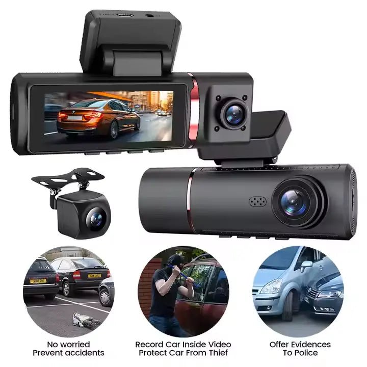 Camera auto J05 4k + camera interior 720P + camera spate 720P, WiFi - Taggo.ro