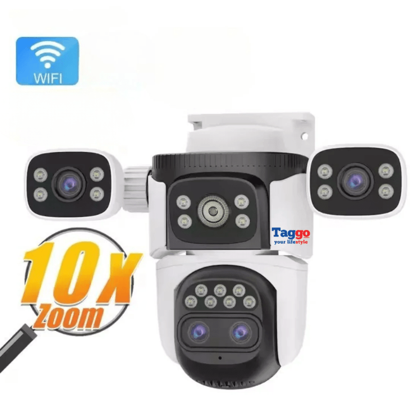 Camera Crocodil 12MP WiFi – Zoom 10X, Vedere Nocturnă Color, Urmărire Automată - Taggo.ro