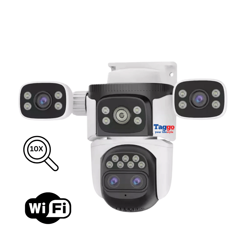 Camera Crocodil 12MP WiFi – Zoom 10X, Vedere Nocturnă Color, Urmărire Automată - Taggo.ro