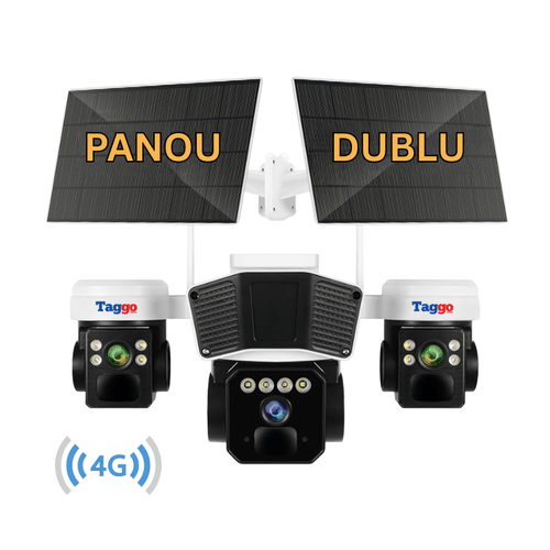 Camera crocodil solar 4G multi-lentile, 12MP, panou solar 20W, stocare in cloud si SD, Rezistenta la apa IP66, Urmarire persoane