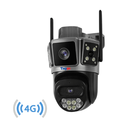 Camera de supraveghere 4G Cartela SIM 6K, 10MP, 3 ecrane, Urmarire automata, Control din aplicatie, Rezistenta la apa , Full Color