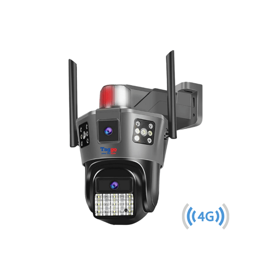 Camera de supraveghere 4G Cartela SIM 6K, 2 lentile, Control din aplicatie, Urmarire automata, Rezistenta la apa IP66