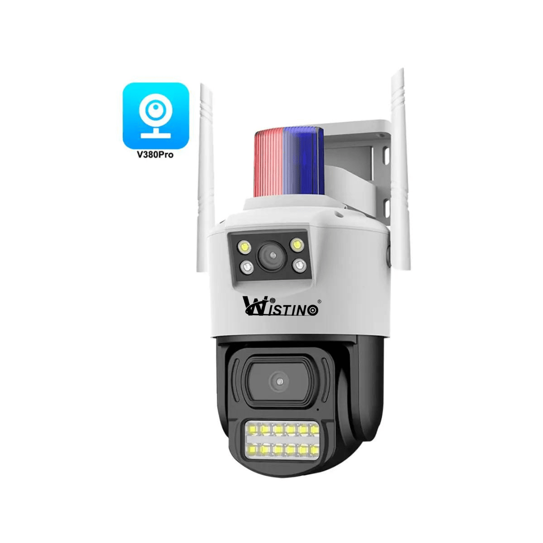 Camera de supraveghere 8MP, 2 lentile, 4G Cartela SIM 4K, Control din aplicatie, Urmarire automata, Rezistenta la apa IP66 - Taggo.ro