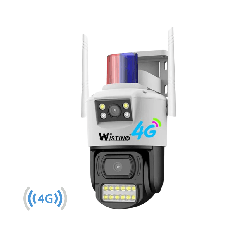 Camera de supraveghere 8MP, 2 lentile, 4G Cartela SIM 4K, Control din aplicatie, Urmarire automata, Rezistenta la apa IP66 - Taggo.ro