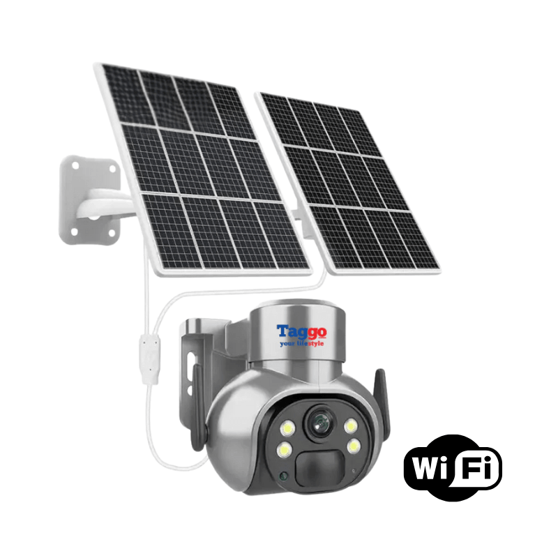 Camera de Supraveghere 8mp 4K cu Incarcare Solara WIFI, Panou 20W, Rain Charging, Rotire Din Aplicatie, Rezistenta La Apa IP 66 - Taggo.ro