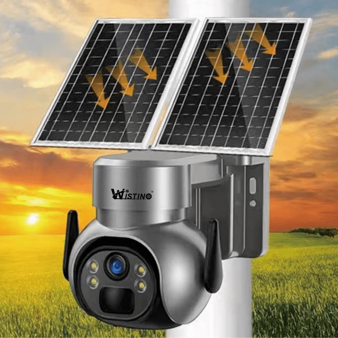 Camera de Supraveghere 8mp 4K cu Incarcare Solara WIFI, Panou 20W, Rain Charging, Rotire Din Aplicatie, Rezistenta La Apa IP 66 - Taggo.ro