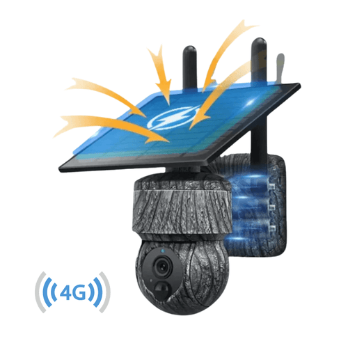 Camera de Supraveghere Camouflage 5mp cu Incarcare Solara 4G, Rain Charging, Rotire Din Aplicatie, Rezistenta La Apa IP 66