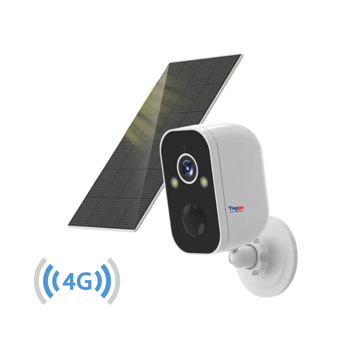 Camera de supraveghere cu incarcare solara 4G Cartela SIM 2K, 4MP, Baterie incorporata, Control din aplicatie,Rezistenta la apa IP66 - Taggo.ro