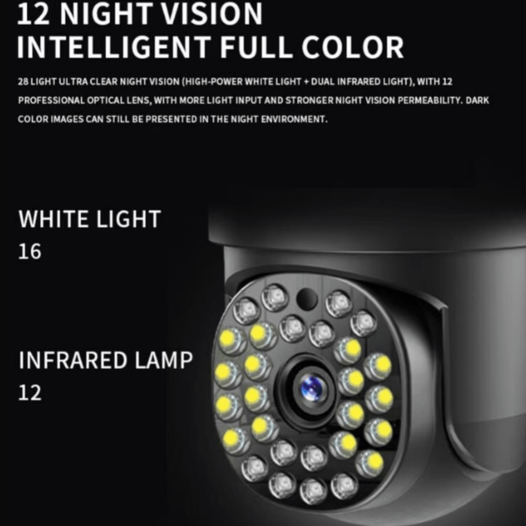 Camera de Supraveghere Inteligenta Neagra, Taggo WIFI, 2mpx, Control din Aplicatie, Comunicare Bidirectionala, IR - Taggo.ro