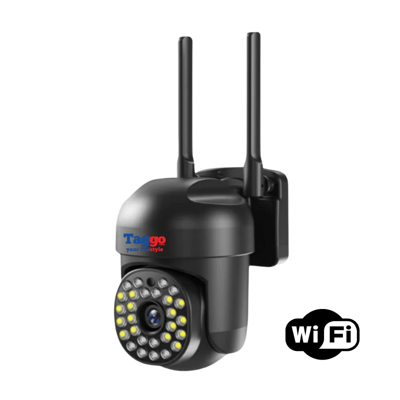Camera de Supraveghere Inteligenta Neagra, Taggo WIFI, 2mpx, Control din Aplicatie, Comunicare Bidirectionala, IR - Taggo.ro