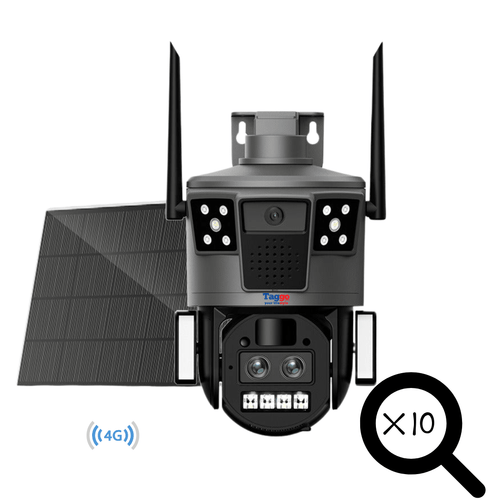 Camera de Supraveghere Solara 4G Cartela SIM 4K , Zoom 10X, Panou Solar 14W, Rezistenta La Apa IP 66