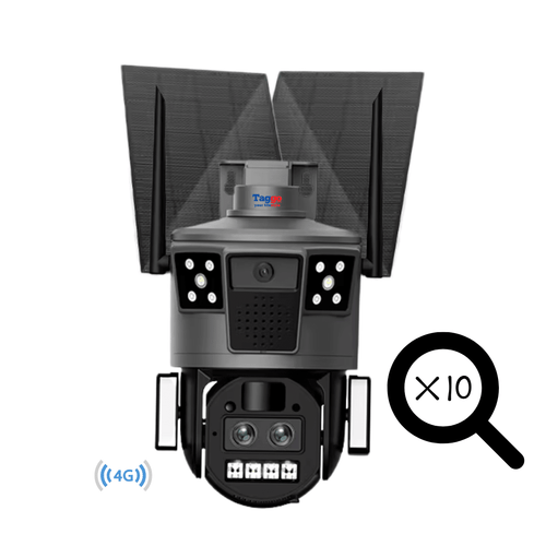 Camera de Supraveghere Solara 4G Cartela SIM 4K , Zoom 10X, Panou Solar 30W, Rezistenta La Apa IP 66