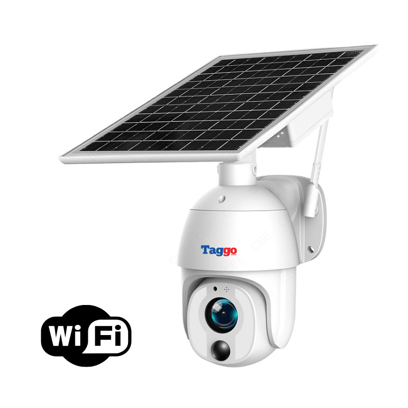 Camera de Supraveghere WiFi, cu Panou Solar, 8MP, ZOOM OPTIC 20X, Structura Metalica si Protectie IP66, Comunicare Bidirectionala, Notificari Instante la Detectie Umana - Taggo.ro