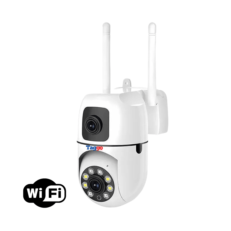 Camera Dubla, Alba, V380 Pro, 4MP, Zoom 355°, Vedere Nocturna, Detectare Miscare, Stocare SD - Taggo.ro