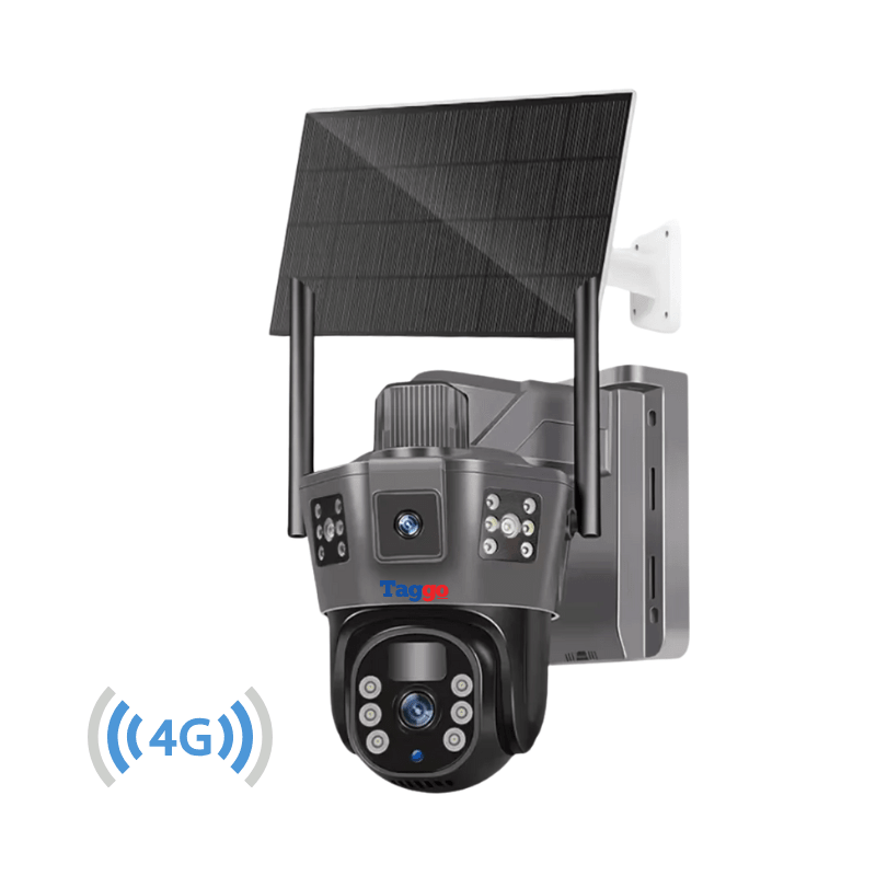 Camera Supraveghere 4G 6K Ultra HD, Dual Camera 12MP, Incarcare Solara, Rotire Din Aplicatie, Rezistenta La Apa IP 66 - Taggo.ro
