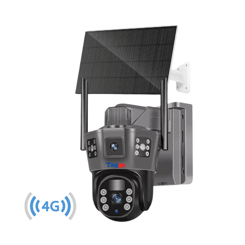 Camera Supraveghere 4G 6K Ultra HD, Dual Camera 12MP, Incarcare Solara, Rotire Din Aplicatie, Rezistenta La Apa IP 66