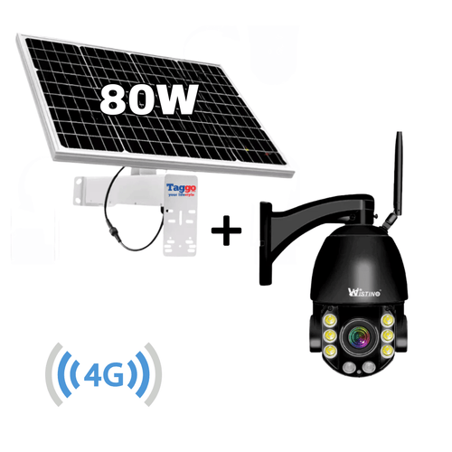 Camera Supraveghere cu Panou Solar si Cartela SIM 4G, Rezolutie 4K ULTRA HD, Zoom Optic 100X, 24/7