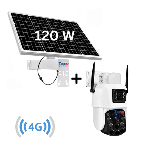 Camera Supraveghere cu Panou Solar si Cartela SIM 4G, Rezolutie 4K ULTRA HD, Zoom Optic 100X, PTZ Exterior, 24/7