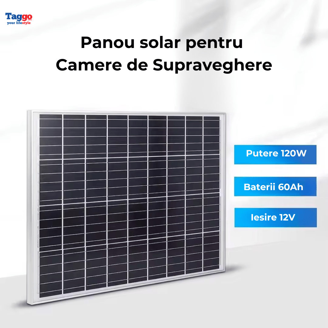 Camera Supraveghere cu Panou Solar si Conexiune WIFI, Rezolutie 4K 8MP, Zoom Optic 50X, PTZ Exterior, 24/7 - Taggo.ro