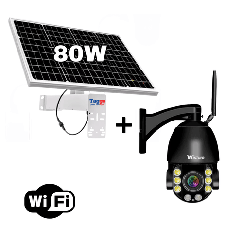 Camera Supraveghere cu Panou Solar si Conexiune WIFI, Rezolutie 4K ULTRA HD, Zoom Optic 100X, 24/7