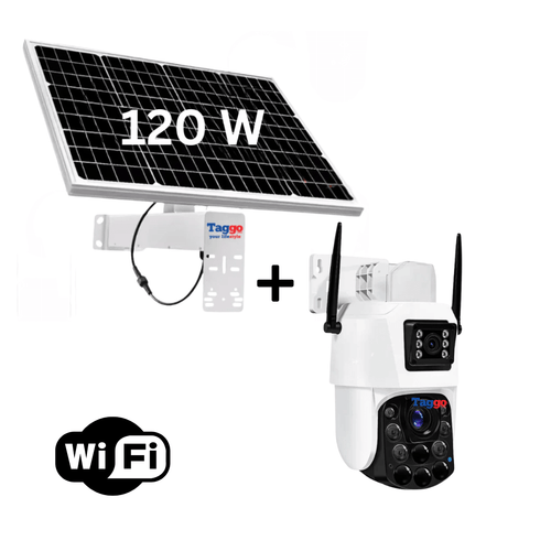 Camera Supraveghere cu Panou Solar si Conexiune WIFI, Rezolutie 4K ULTRA HD, Zoom Optic 100X, PTZ Exterior, 24/7