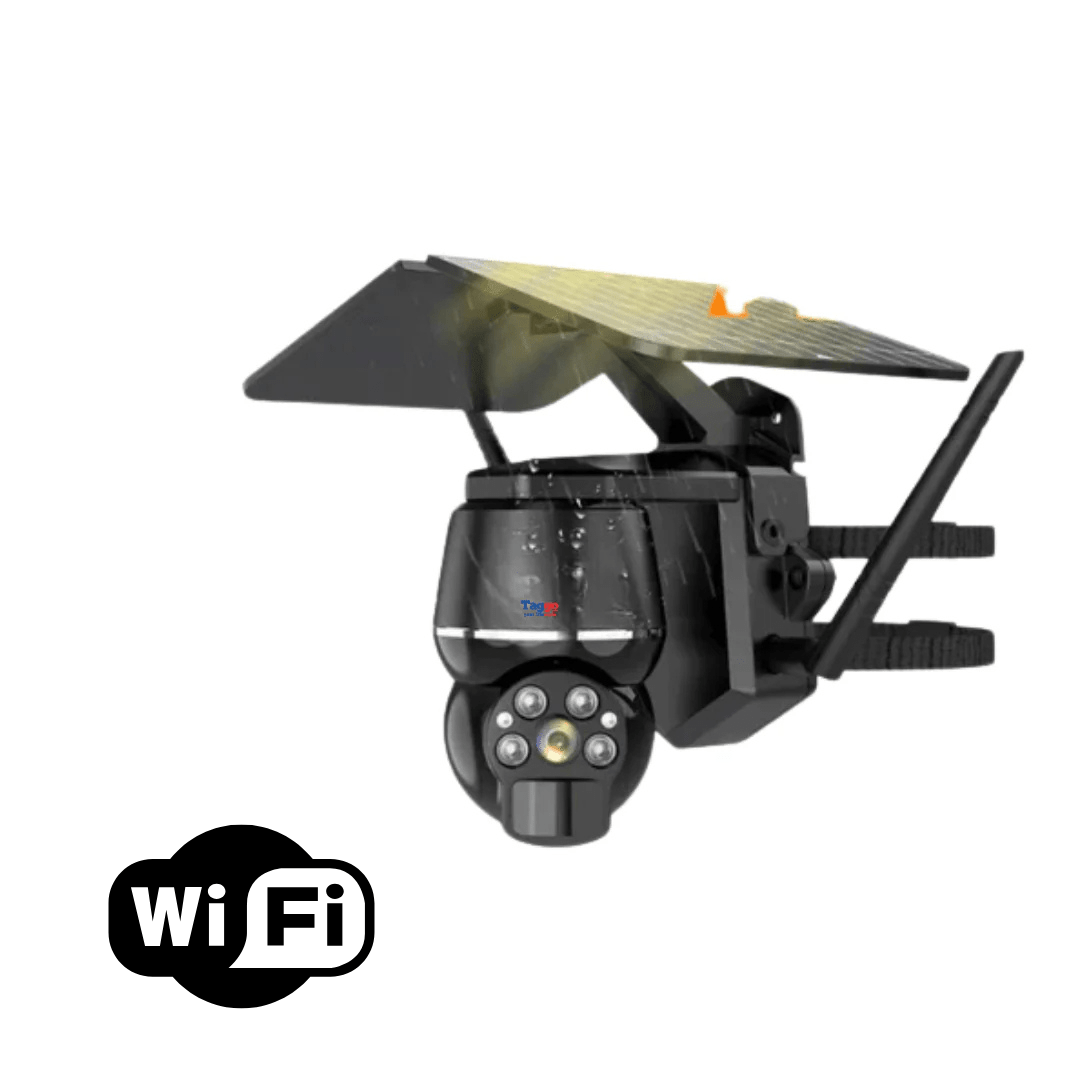 Camera Supraveghere cu Panou Solar WIFI, Rezolutie 5MP, Rezistenta la Apa, Control din Aplicatie - Taggo.ro